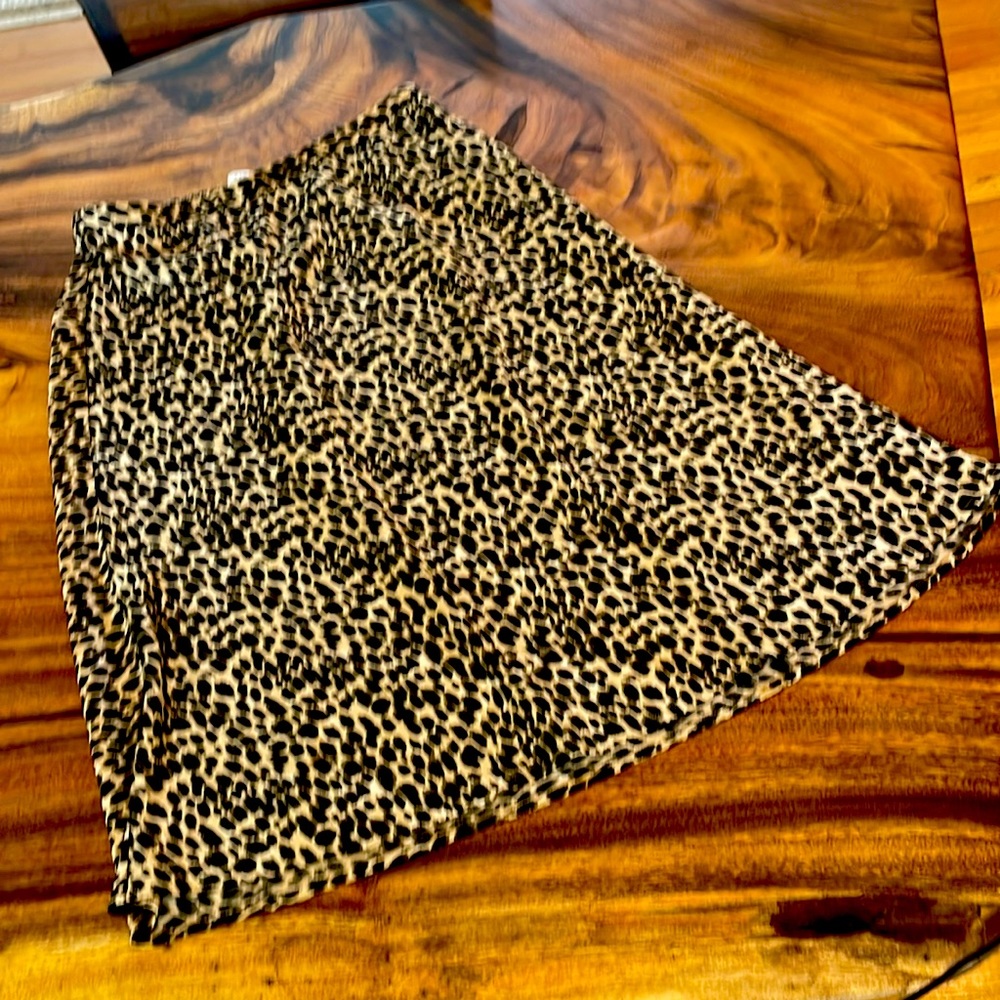 J Crew Leopard animal print skirt